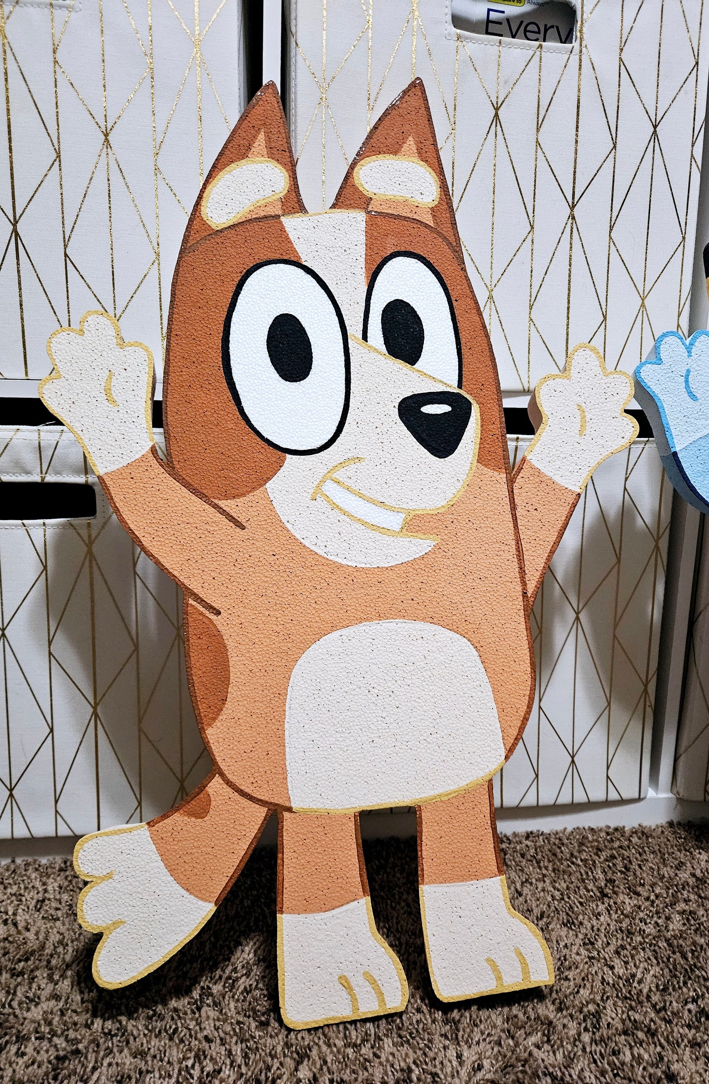 1 Bluey and 1 Bingo Handmade Cutout foam set