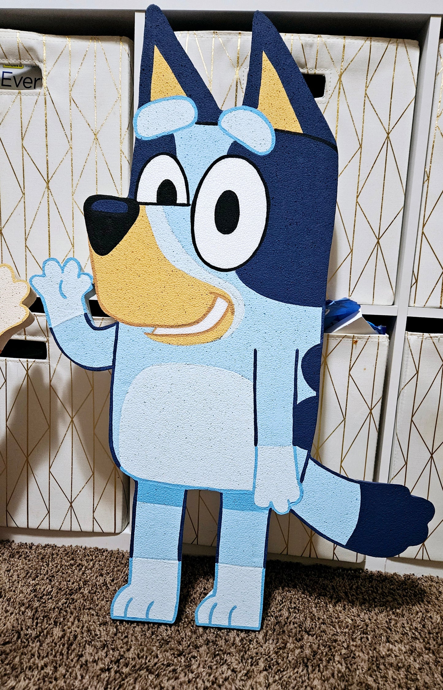 1 Bluey and 1 Name logo Handmade Cutout foam set