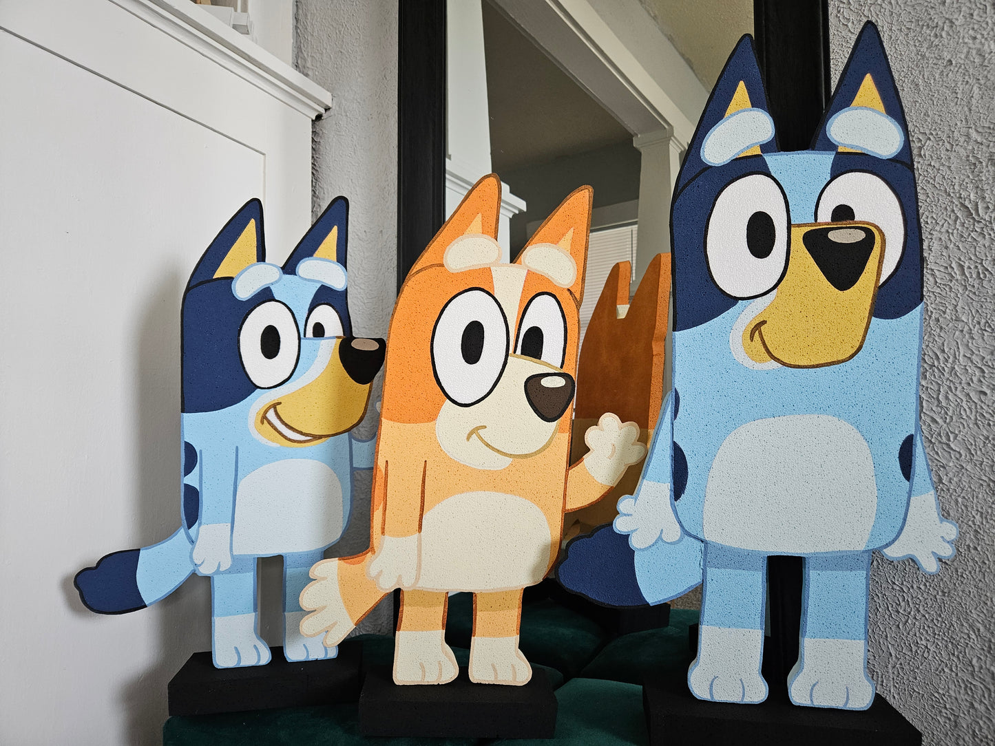 1 Bluey and 1 Name logo Handmade Cutout foam set