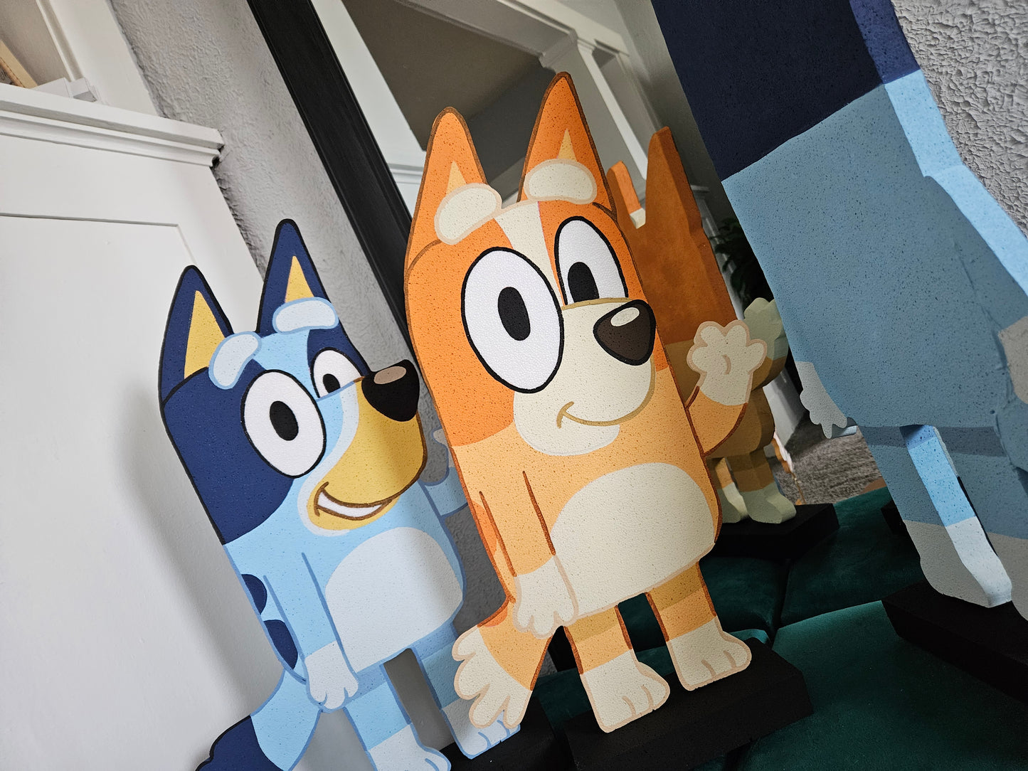 1 Bluey and 1 Name logo Handmade Cutout foam set