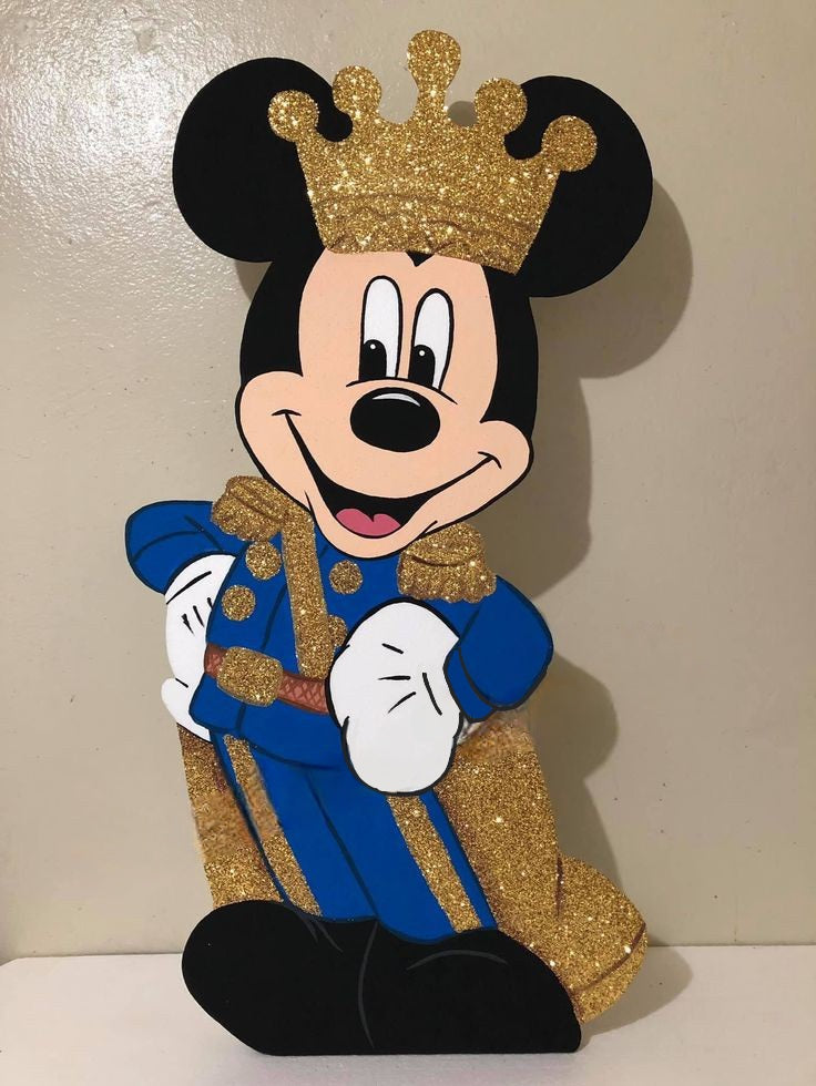 ONE 1 Handmade cutout Mickey Royal Foam decoration Customizable Table Party Decoration 24 inch high