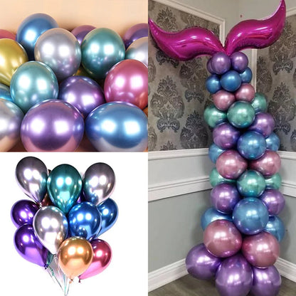 10/20/30pcs Long Balloons Latex Metalic Chrome 260 Magic Tying Twist Balloons Party for Wedding Anniversary Birthday Decorations