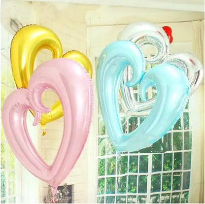 36inch Giant Hook Heart Foil Balloons Wedding Decor Hook Heart Helium Ballon Valentine's Day Decor Birthday Party Globos