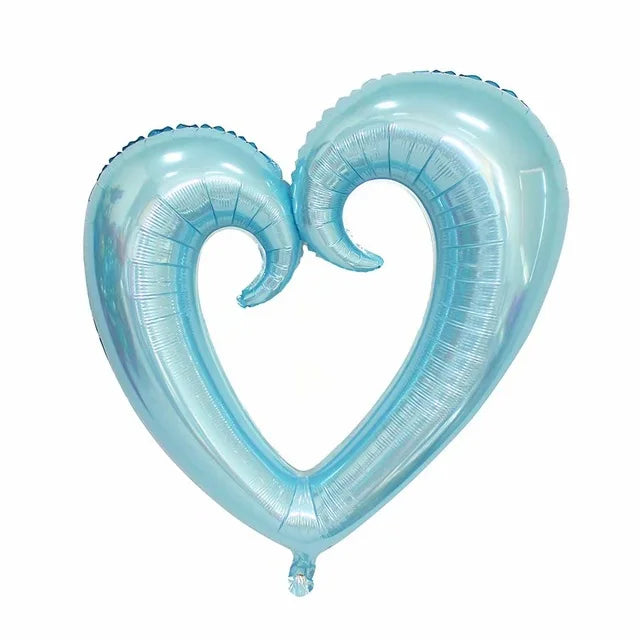 36inch Giant Hook Heart Foil Balloons Wedding Decor Hook Heart Helium Ballon Valentine's Day Decor Birthday Party Globos