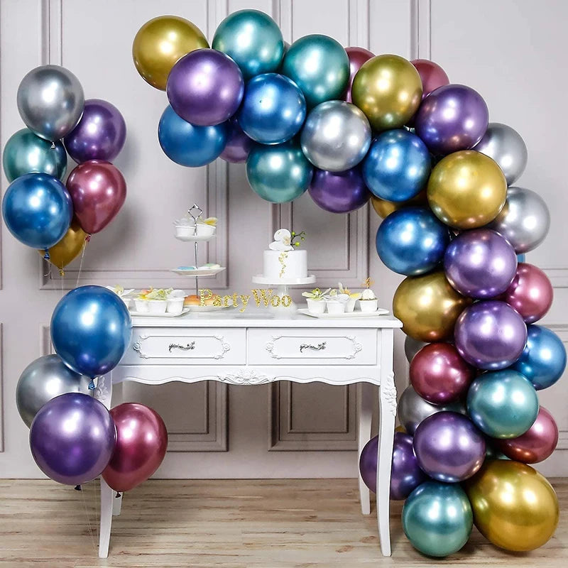 10/20/30pcs Long Balloons Latex Metalic Chrome 260 Magic Tying Twist Balloons Party for Wedding Anniversary Birthday Decorations