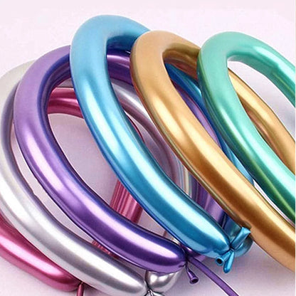 10/20/30pcs Long Balloons Latex Metalic Chrome 260 Magic Tying Twist Balloons Party for Wedding Anniversary Birthday Decorations