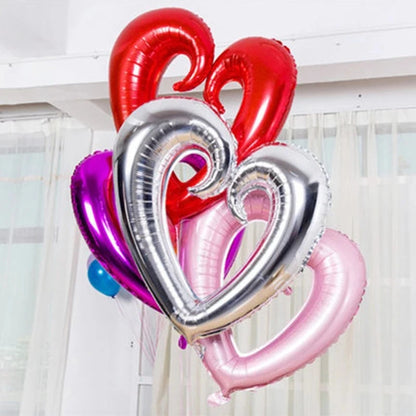 36inch Giant Hook Heart Foil Balloons Wedding Decor Hook Heart Helium Ballon Valentine's Day Decor Birthday Party Globos