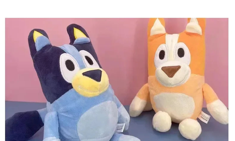 Bluey 28cm Anime Figures Family Bingo Plush Dolls Animation Peripheral Dog Dad Bandit And Mom Chilli Stuffed Toys Kids Gift