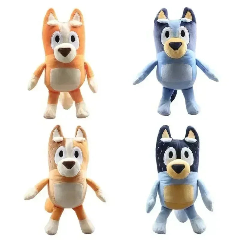 Bluey 28cm Anime Figures Family Bingo Plush Dolls Animation Peripheral Dog Dad Bandit And Mom Chilli Stuffed Toys Kids Gift