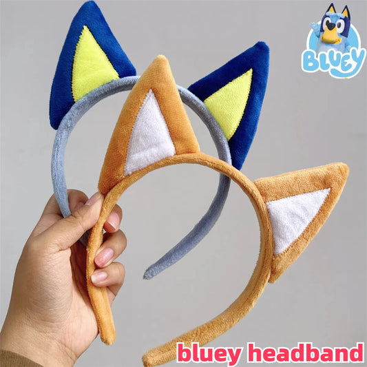 Bluey Kawaii Carnival Headband Blue Dog Ears Headband halloween Holiday Party Headdress Cosplay Festival Anime Prop Cute Gift