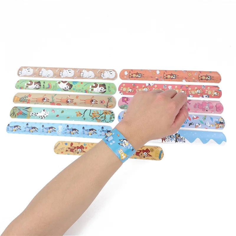 Cartoon Bluey Cute DIY Bracelet Wristbands A Aariety Of Anime Doll Characters Children Pat Circle Educational Toys Birthday Gift