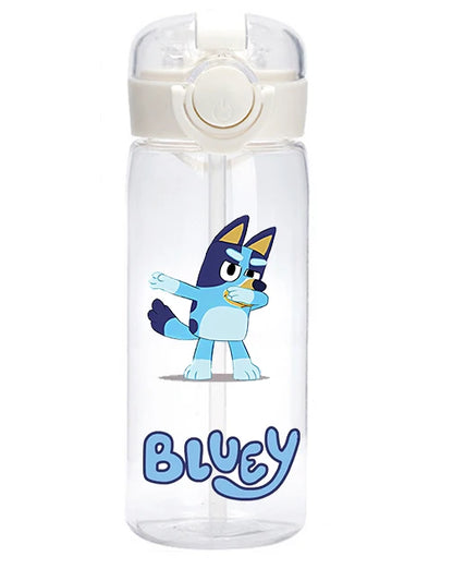 400 Cartoon Animation Bluey Portable Flip-top Water Cup Drinking Bottle Children Gift Bluey Christine Heeler Bingo Heeler