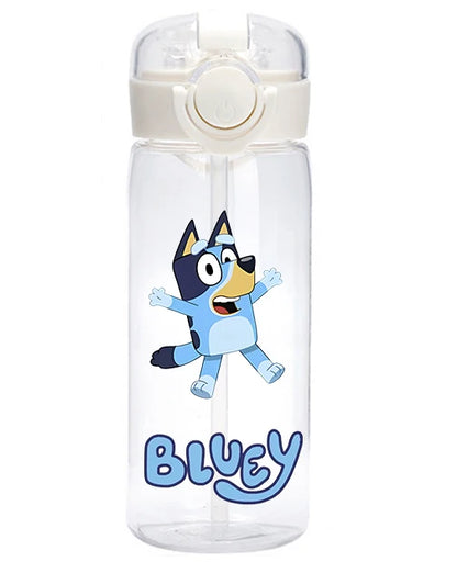 400 Cartoon Animation Bluey Portable Flip-top Water Cup Drinking Bottle Children Gift Bluey Christine Heeler Bingo Heeler