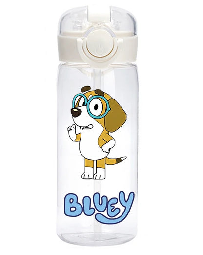 400 Cartoon Animation Bluey Portable Flip-top Water Cup Drinking Bottle Children Gift Bluey Christine Heeler Bingo Heeler