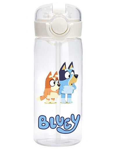 400 Cartoon Animation Bluey Portable Flip-top Water Cup Drinking Bottle Children Gift Bluey Christine Heeler Bingo Heeler