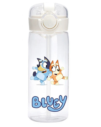 400 Cartoon Animation Bluey Portable Flip-top Water Cup Drinking Bottle Children Gift Bluey Christine Heeler Bingo Heeler