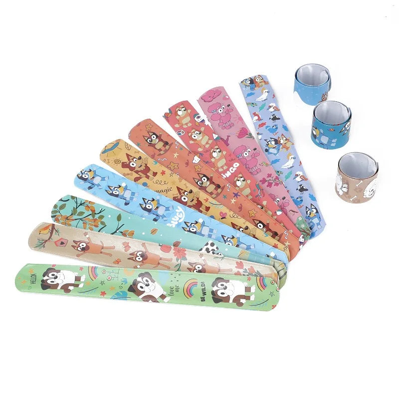 Cartoon Bluey Cute DIY Bracelet Wristbands A Aariety Of Anime Doll Characters Children Pat Circle Educational Toys Birthday Gift