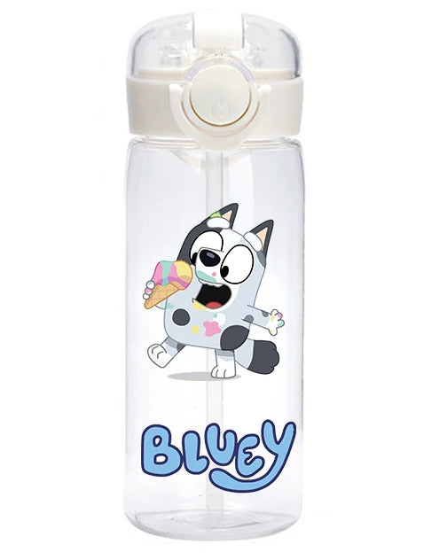 400 Cartoon Animation Bluey Portable Flip-top Water Cup Drinking Bottle Children Gift Bluey Christine Heeler Bingo Heeler