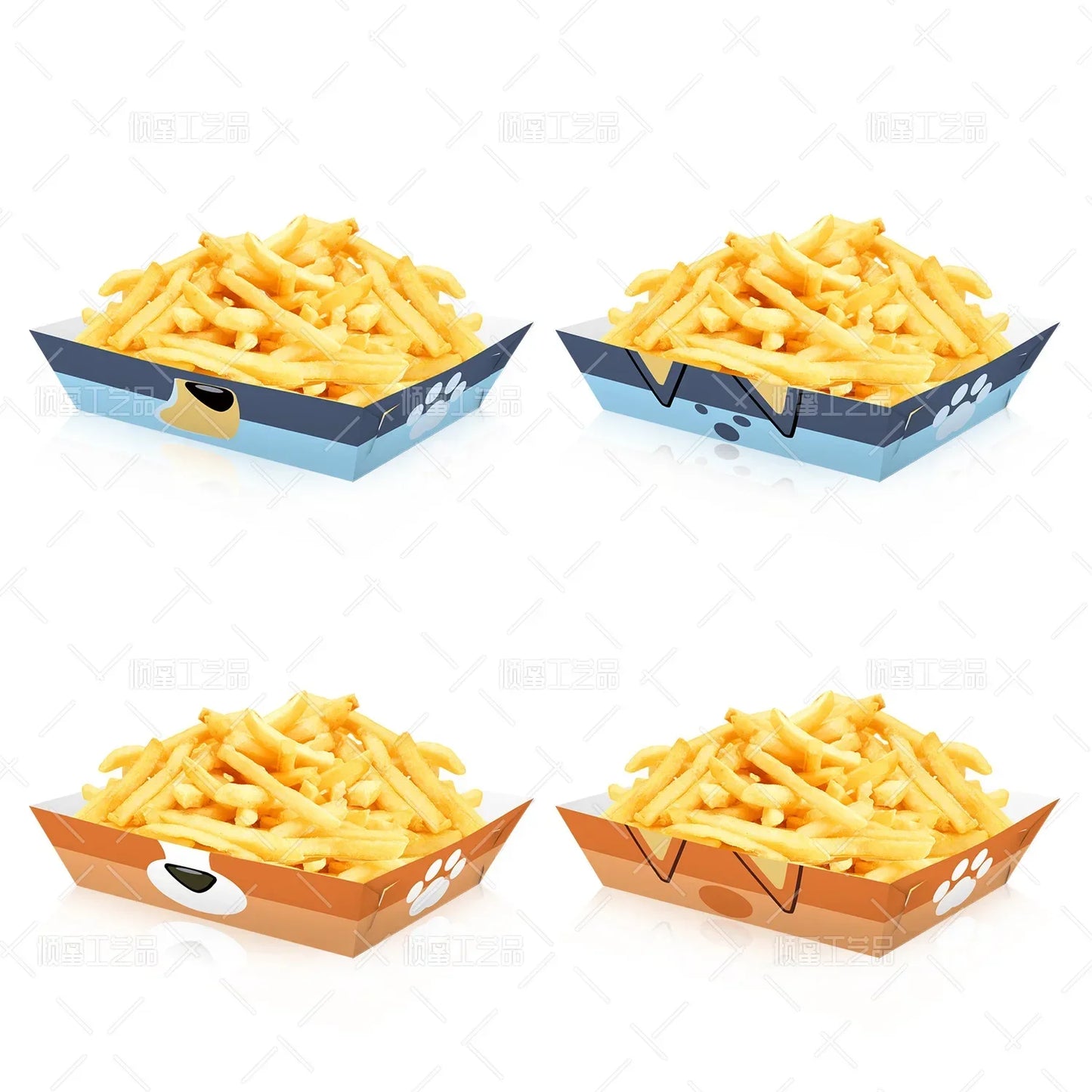 Bluey Family Theme Party Tote Bag Candy Box Gift Box Sticker Folding Paper Bag Snack Tray Popcorn Chip Box Paper Box Tableware