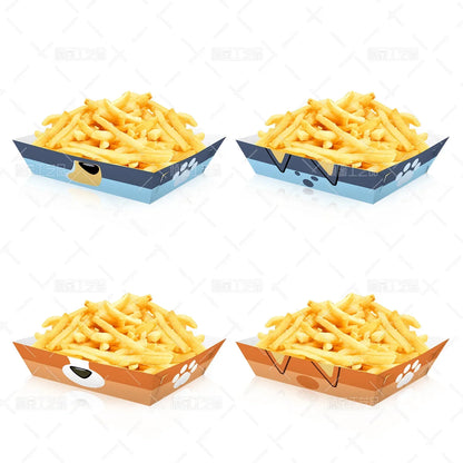 Bluey Family Theme Party Tote Bag Candy Box Gift Box Sticker Folding Paper Bag Snack Tray Popcorn Chip Box Paper Box Tableware