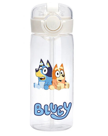 400 Cartoon Animation Bluey Portable Flip-top Water Cup Drinking Bottle Children Gift Bluey Christine Heeler Bingo Heeler