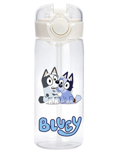 400 Cartoon Animation Bluey Portable Flip-top Water Cup Drinking Bottle Children Gift Bluey Christine Heeler Bingo Heeler