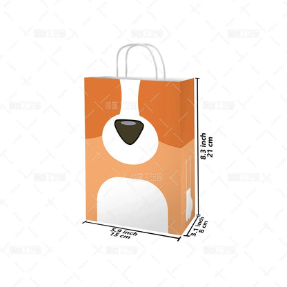 Bluey Family Theme Party Tote Bag Candy Box Gift Box Sticker Folding Paper Bag Snack Tray Popcorn Chip Box Paper Box Tableware