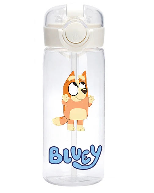 400 Cartoon Animation Bluey Portable Flip-top Water Cup Drinking Bottle Children Gift Bluey Christine Heeler Bingo Heeler