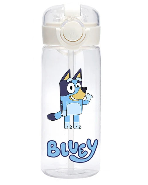 400 Cartoon Animation Bluey Portable Flip-top Water Cup Drinking Bottle Children Gift Bluey Christine Heeler Bingo Heeler