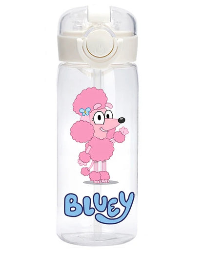 400 Cartoon Animation Bluey Portable Flip-top Water Cup Drinking Bottle Children Gift Bluey Christine Heeler Bingo Heeler