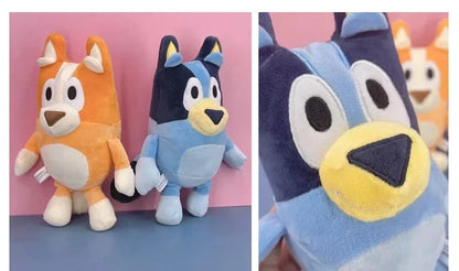 Bluey 28cm Anime Figures Family Bingo Plush Dolls Animation Peripheral Dog Dad Bandit And Mom Chilli Stuffed Toys Kids Gift