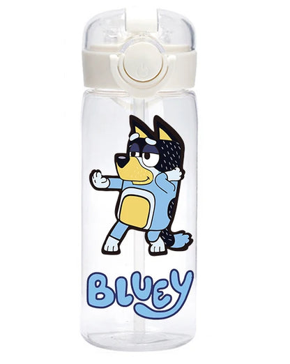 400 Cartoon Animation Bluey Portable Flip-top Water Cup Drinking Bottle Children Gift Bluey Christine Heeler Bingo Heeler