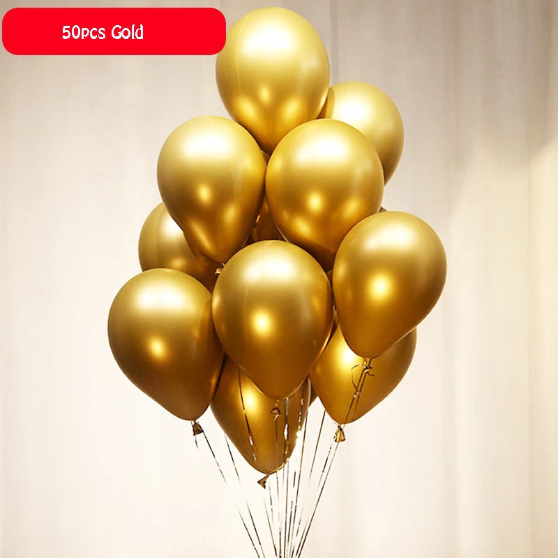 10/20/30pcs Long Balloons Latex Metalic Chrome 260 Magic Tying Twist Balloons Party for Wedding Anniversary Birthday Decorations