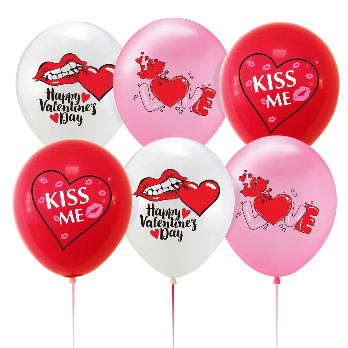 18pcs Valentine's Day Balloon 12inch Latex Love Heart Ballon I Love You Baloon 2025 Happy Valentine Party Balon Decor For Lovers