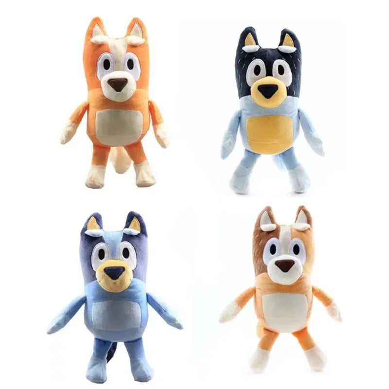 Bluey 28cm Anime Figures Family Bingo Plush Dolls Animation Peripheral Dog Dad Bandit And Mom Chilli Stuffed Toys Kids Gift