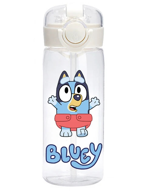 400 Cartoon Animation Bluey Portable Flip-top Water Cup Drinking Bottle Children Gift Bluey Christine Heeler Bingo Heeler