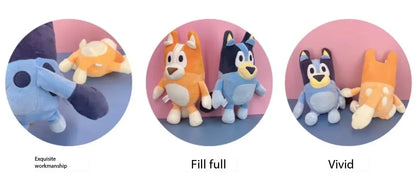 Bluey 28cm Anime Figures Family Bingo Plush Dolls Animation Peripheral Dog Dad Bandit And Mom Chilli Stuffed Toys Kids Gift