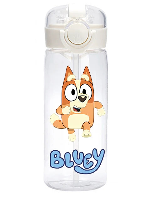 400 Cartoon Animation Bluey Portable Flip-top Water Cup Drinking Bottle Children Gift Bluey Christine Heeler Bingo Heeler