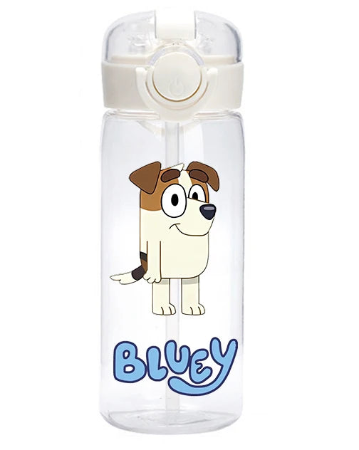 400 Cartoon Animation Bluey Portable Flip-top Water Cup Drinking Bottle Children Gift Bluey Christine Heeler Bingo Heeler