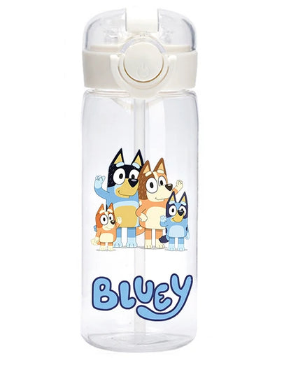 400 Cartoon Animation Bluey Portable Flip-top Water Cup Drinking Bottle Children Gift Bluey Christine Heeler Bingo Heeler