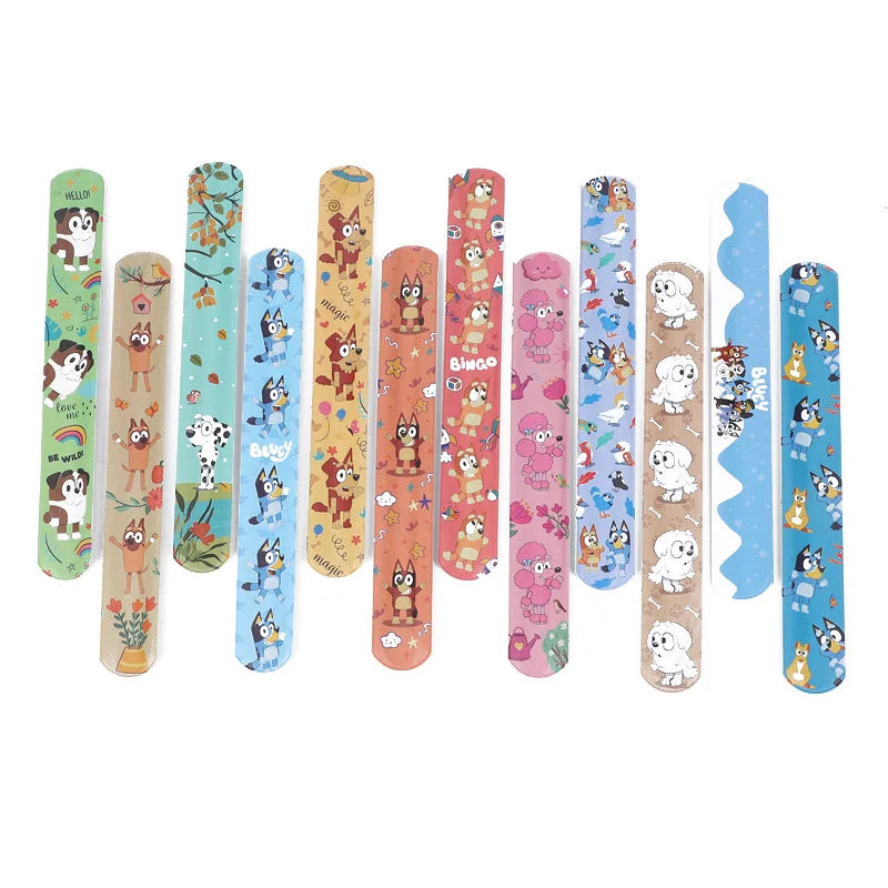 Cartoon Bluey Cute DIY Bracelet Wristbands A Aariety Of Anime Doll Characters Children Pat Circle Educational Toys Birthday Gift