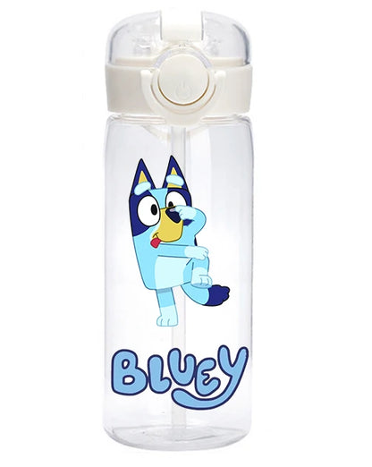 400 Cartoon Animation Bluey Portable Flip-top Water Cup Drinking Bottle Children Gift Bluey Christine Heeler Bingo Heeler