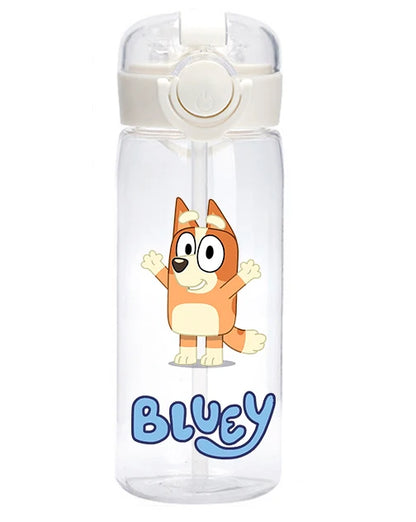 400 Cartoon Animation Bluey Portable Flip-top Water Cup Drinking Bottle Children Gift Bluey Christine Heeler Bingo Heeler