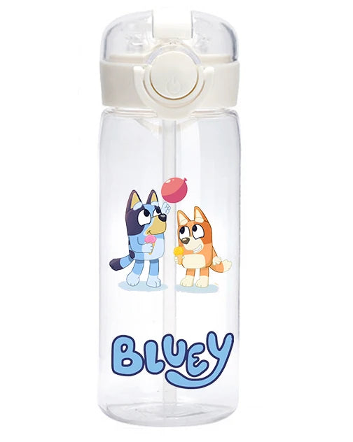 400 Cartoon Animation Bluey Portable Flip-top Water Cup Drinking Bottle Children Gift Bluey Christine Heeler Bingo Heeler