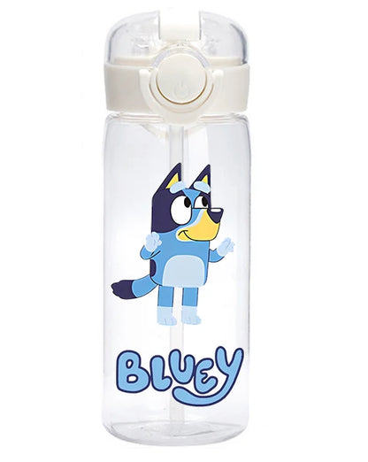 400 Cartoon Animation Bluey Portable Flip-top Water Cup Drinking Bottle Children Gift Bluey Christine Heeler Bingo Heeler