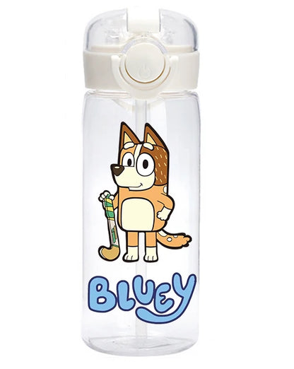 400 Cartoon Animation Bluey Portable Flip-top Water Cup Drinking Bottle Children Gift Bluey Christine Heeler Bingo Heeler