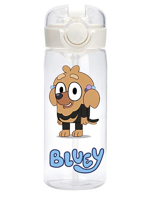 400 Cartoon Animation Bluey Portable Flip-top Water Cup Drinking Bottle Children Gift Bluey Christine Heeler Bingo Heeler