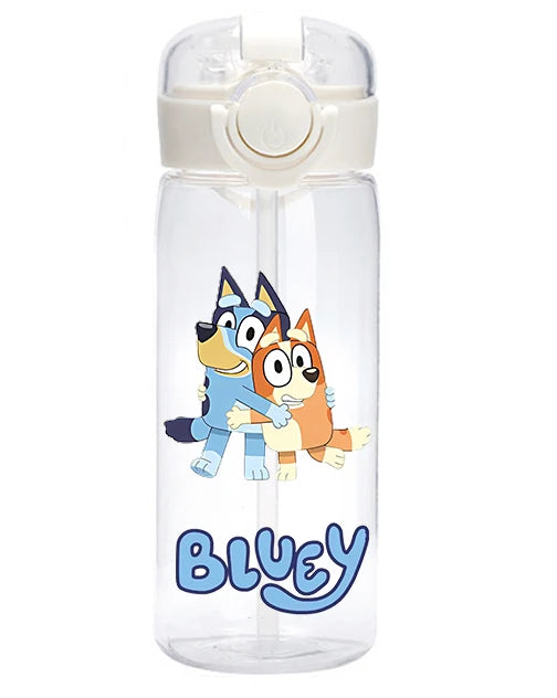 400 Cartoon Animation Bluey Portable Flip-top Water Cup Drinking Bottle Children Gift Bluey Christine Heeler Bingo Heeler