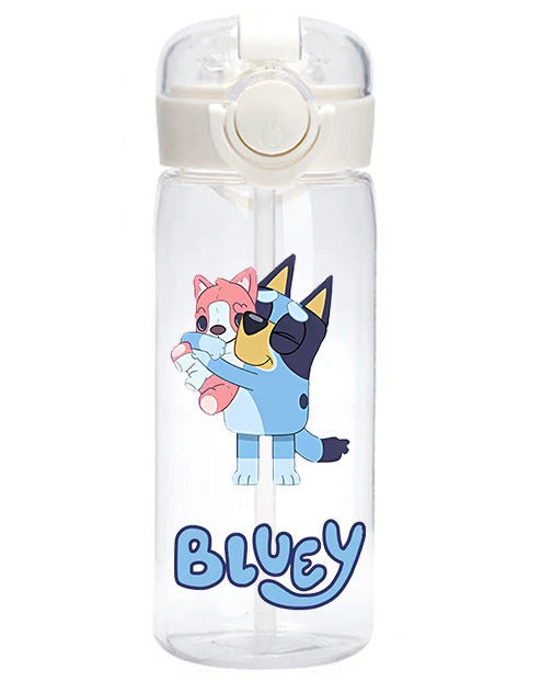 400 Cartoon Animation Bluey Portable Flip-top Water Cup Drinking Bottle Children Gift Bluey Christine Heeler Bingo Heeler