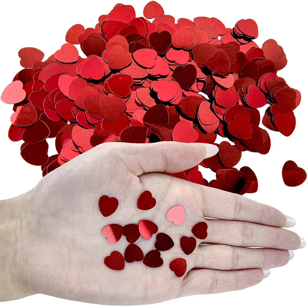 15g/30g/60g Valentine's Day Confetti Wedding Party Red Love Heart Confetti Table Decor Glitter Confetti for Valentines Day Party